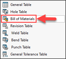 , SOLIDWORKS: Sheet Metal Flat Pattern Info in a Bill of Material