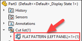 , SOLIDWORKS: Sheet Metal Flat Pattern Info in a Bill of Material