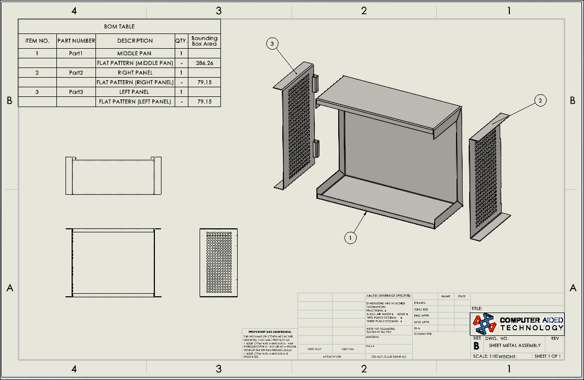 , SOLIDWORKS: Sheet Metal Flat Pattern Info in a Bill of Material