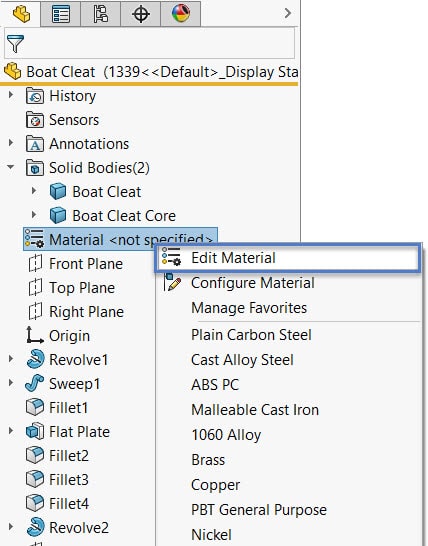 , SOLIDWORKS 2021 What’s New – Transferring Materials for Inserted Parts