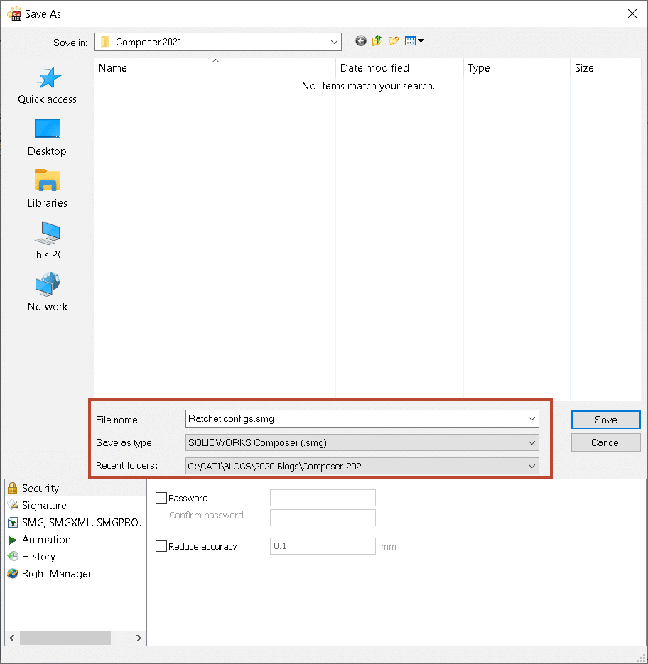 , SOLIDWORKS 2021 What’s New – Composer: Saving Multiple Configurations