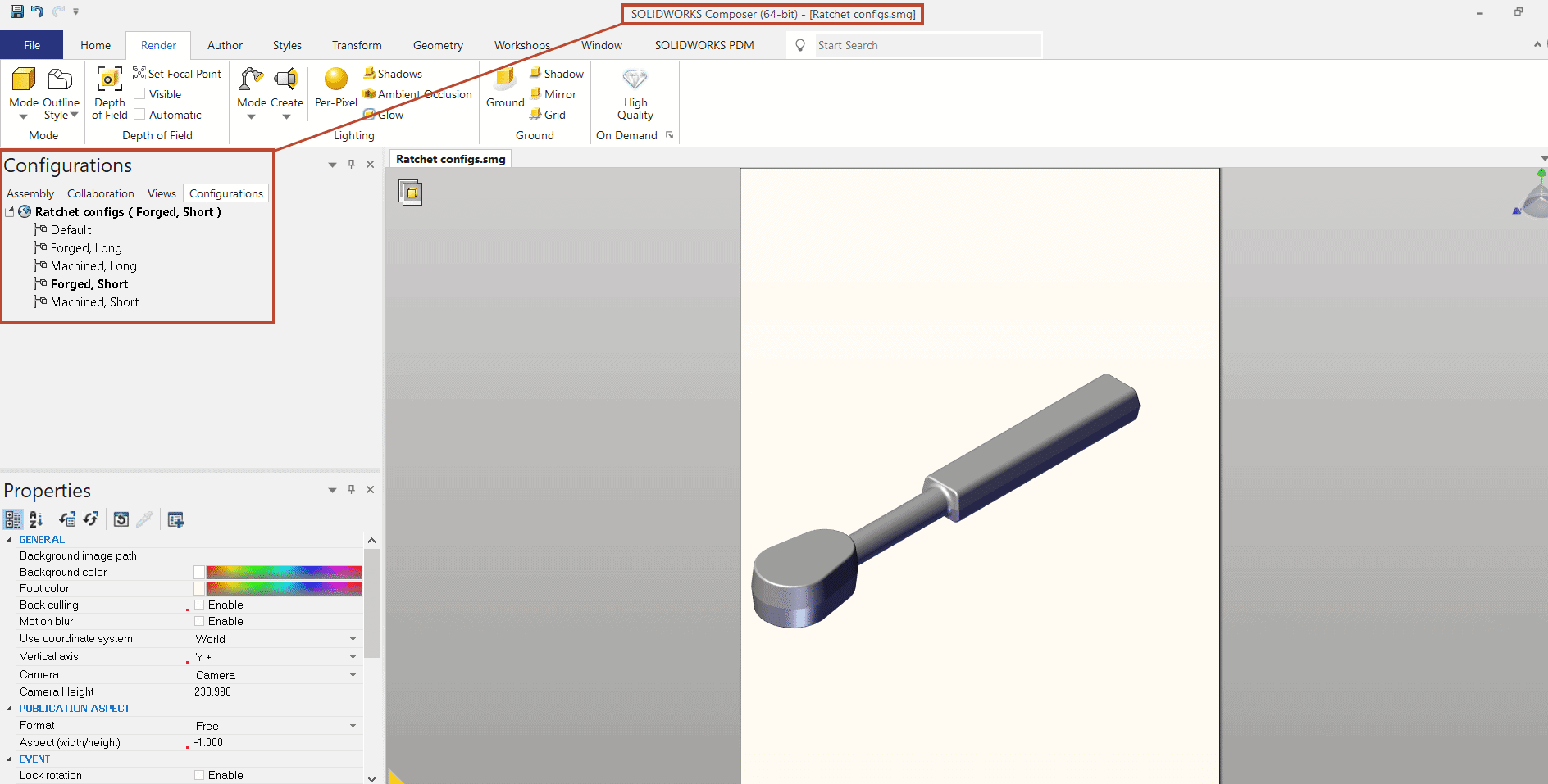 , SOLIDWORKS 2021 What’s New – Composer: Saving Multiple Configurations