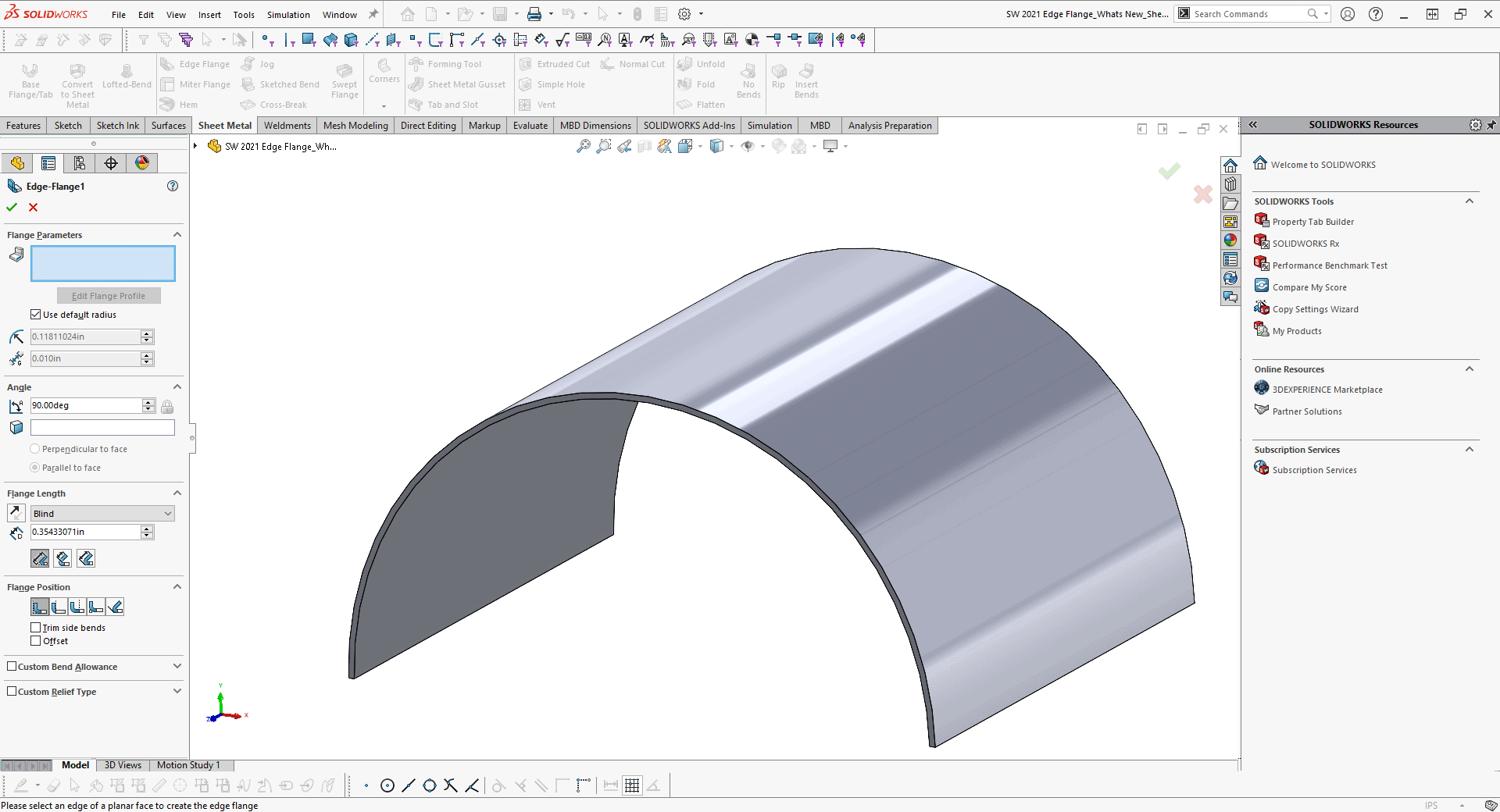 , SOLIDWORKS 2021 What’s New Enhancements – Sheet Metal