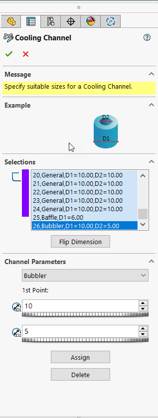 , SOLIDWORKS 2021 What’s New – SW Plastics &#8211; Enhanced Modeling of Baffles and Bubblers