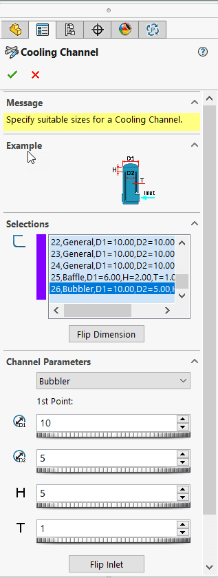 , SOLIDWORKS 2021 What’s New – SW Plastics &#8211; Enhanced Modeling of Baffles and Bubblers