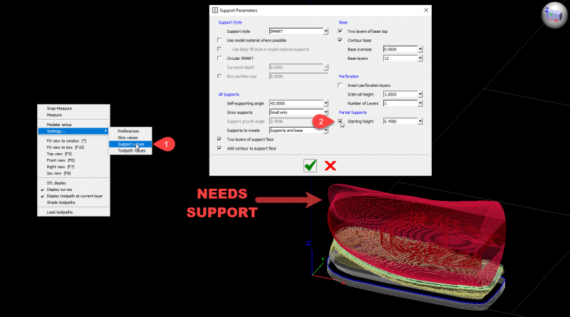 Partial Supports in Insight