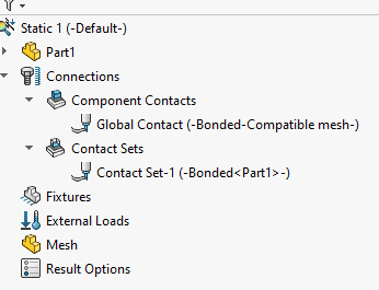 , SOLIDWORKS Simulation 2021 What’s New –  Robust Default Interaction Settings