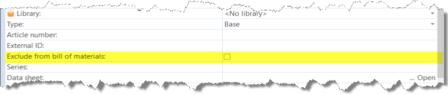 , SOLIDWORKS 2021 What’s New – Excluding parts from bill of materials in Electrical Schematic 2D