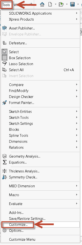 , SOLIDWORKS Customization settings made easy