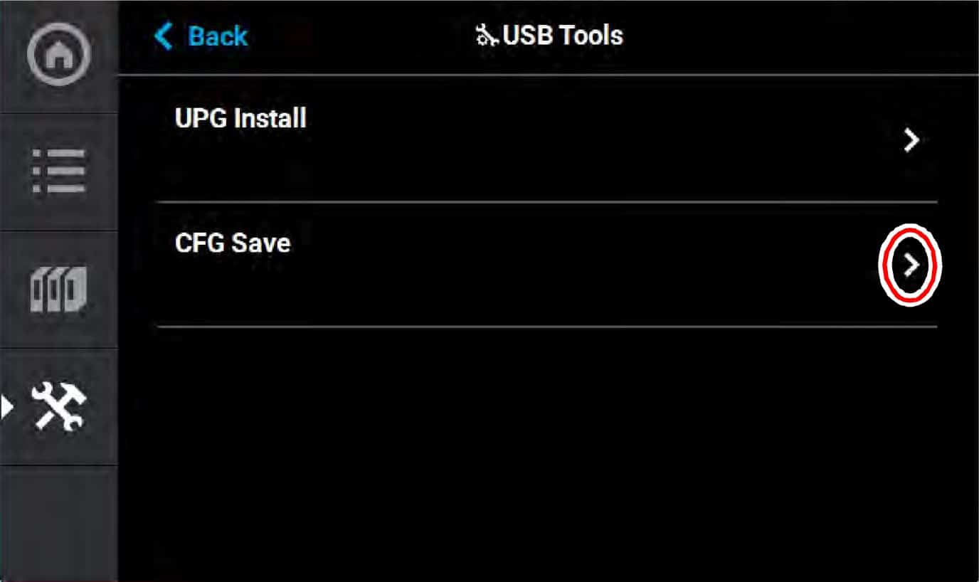 , How to retrieve a Configuration File on an F Series Printer using a USB.