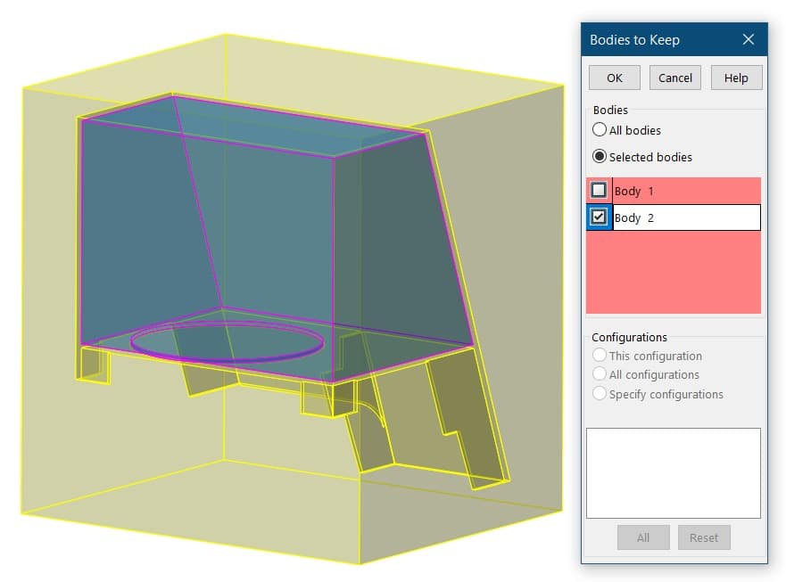 , SOLIDWORKS – Creating Internal Volume – Combine (Subtract)