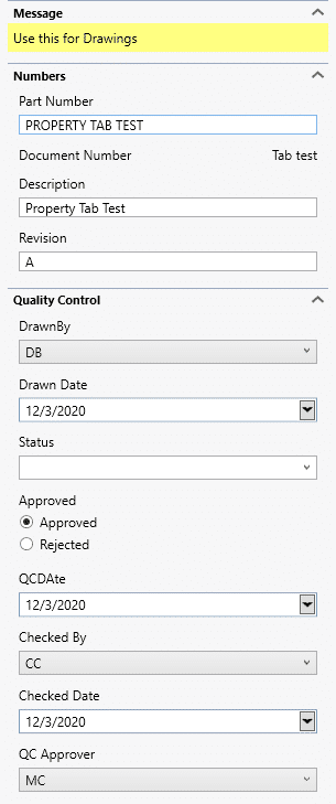 , SOLIDWORKS Property Tab Builder &#8211; Advanced