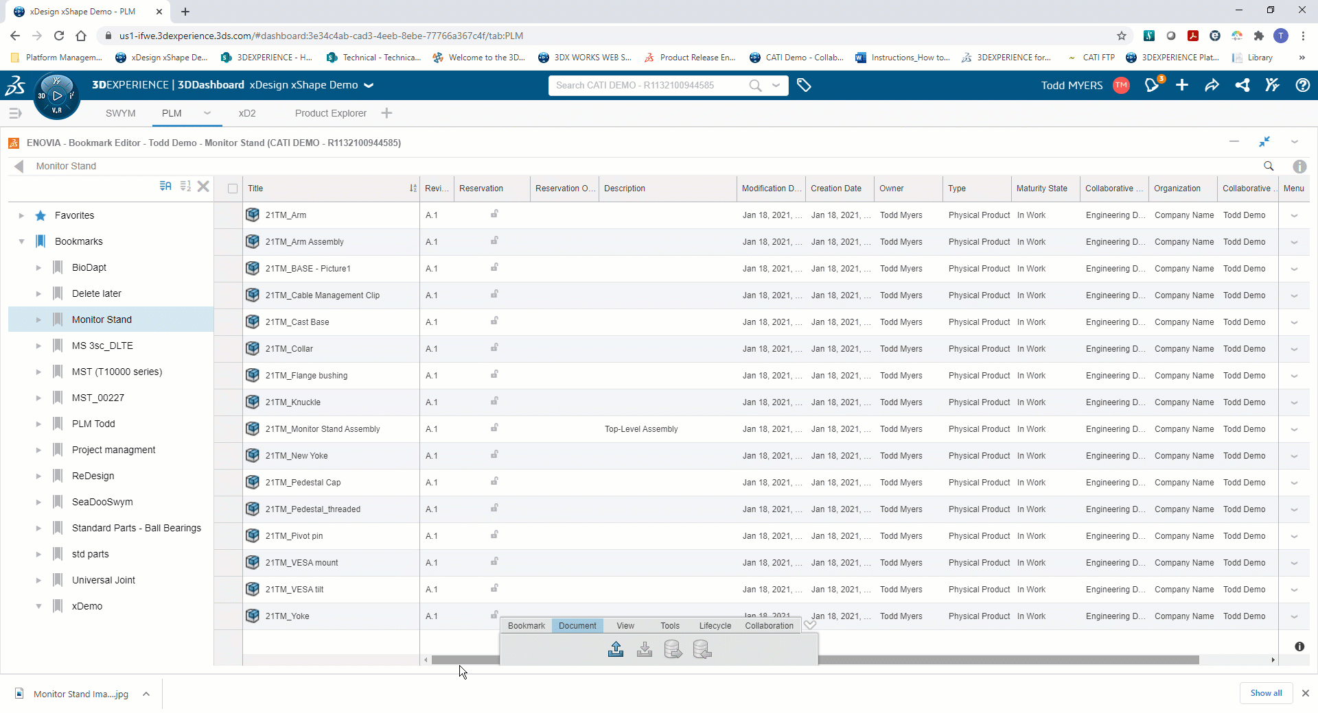 , Accessing and Using Your Data in the Cloud with Bookmarks for 3DEXPERIENCE