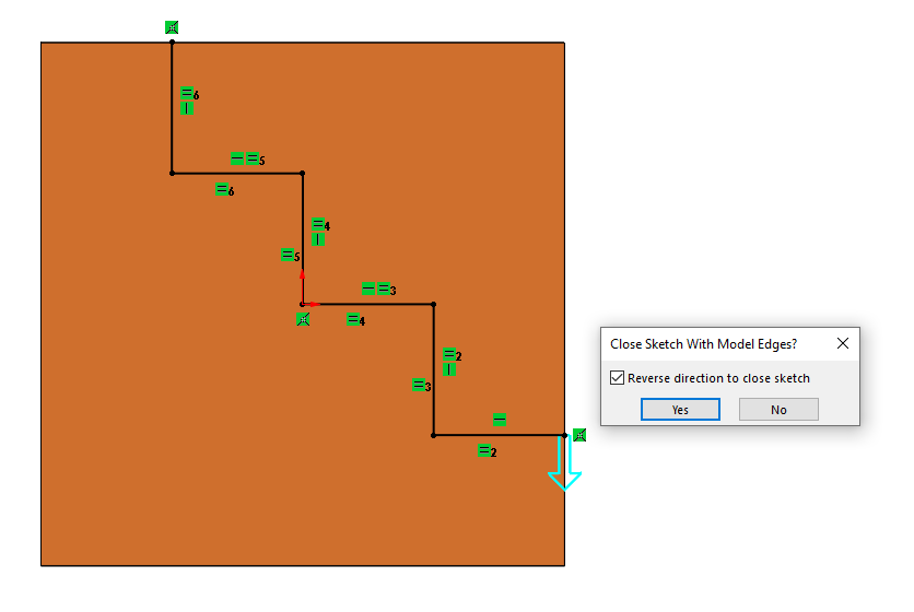 Close Sketch to Model dialog