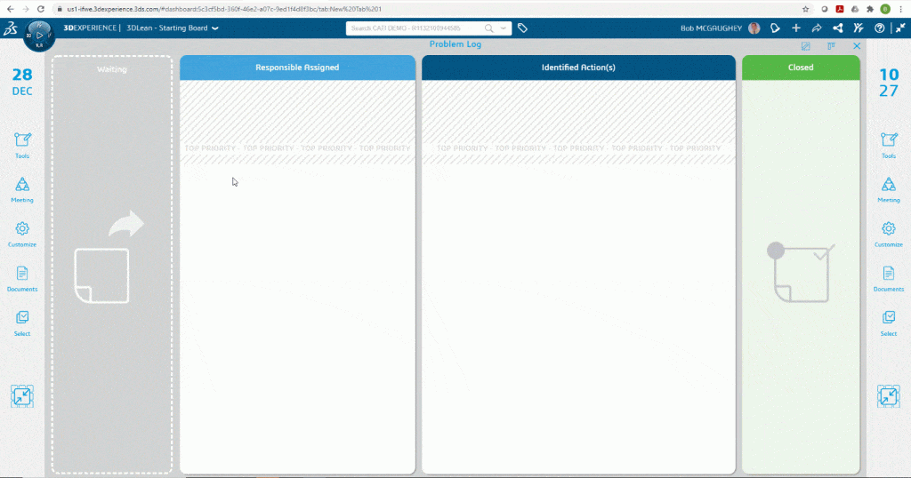 , 3DLEAN on the 3DEXPERIENCE Platform: Live White Board Meetings for your Team.