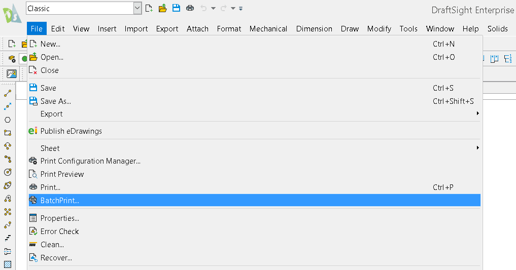 , How to Batch Print in SOLIDWORKS DraftSight