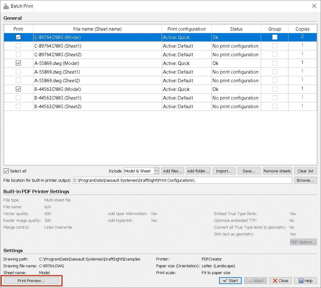 , How to Batch Print in SOLIDWORKS DraftSight