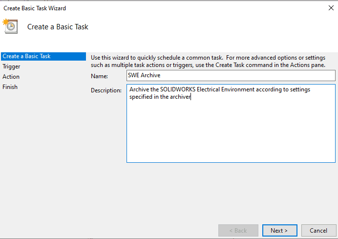 , Backing up SOLIDWORKS Electrical Automatically with Windows Task Scheduler