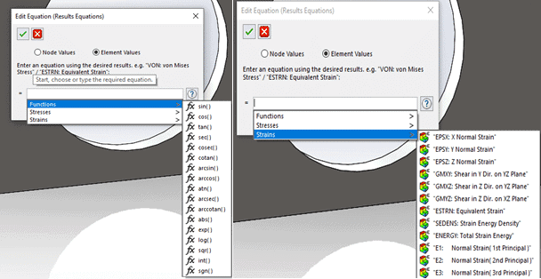 , How Do I Create Custom Plots Utilizing Results Equations in SOLIDWORKS Simulation?