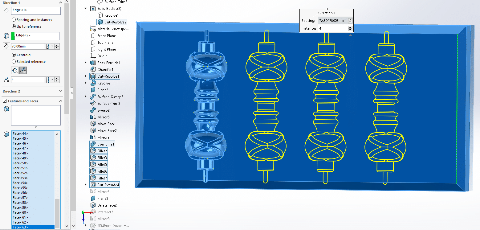 , Making Linear Patterns Work in SOLIDWORKS