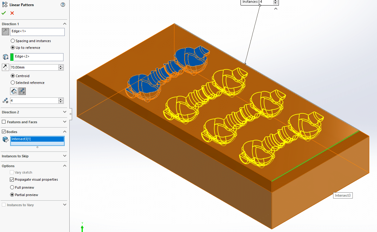 , Making Linear Patterns Work in SOLIDWORKS