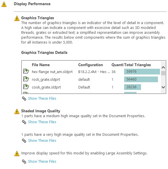 , Performance Evaluation with SOLIDWORKS Assembly