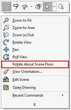 Rotate About Scene Floor from right-click menu