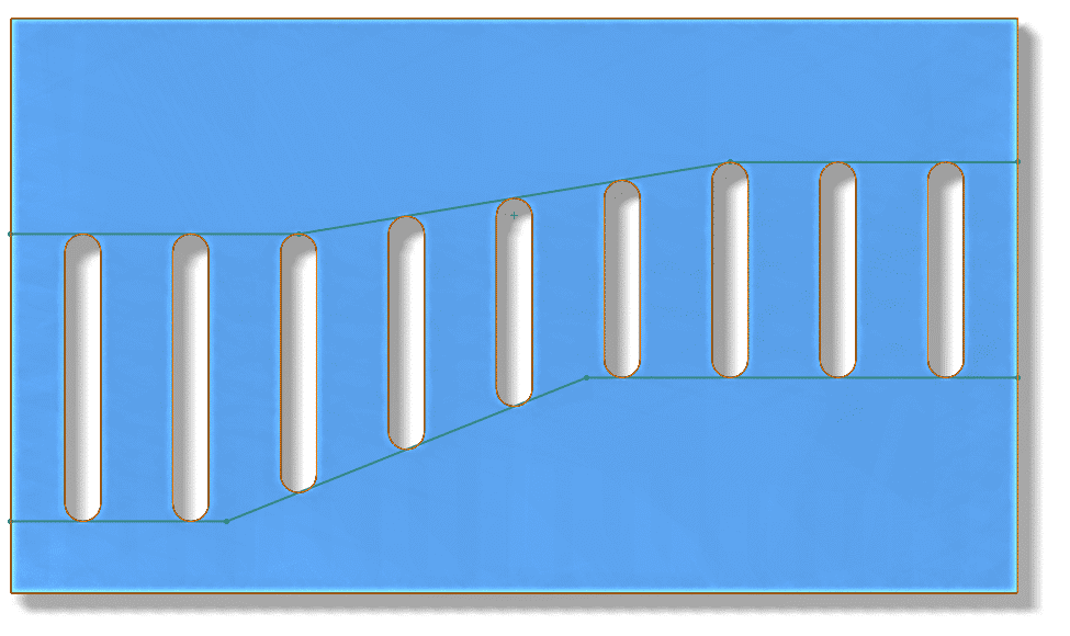 , Patterns: Changing Instance size with the Vary Sketch Option in SOLIDWORKS