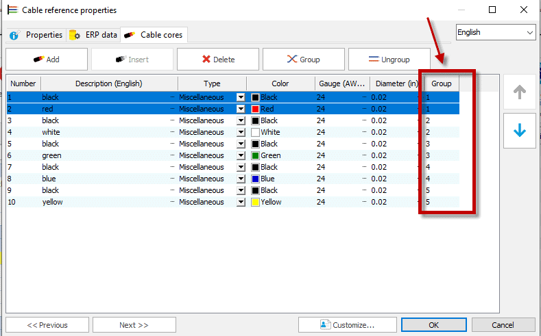 , Documenting Twisted Pairs Within a Cable on SOLIDWORKS Electrical