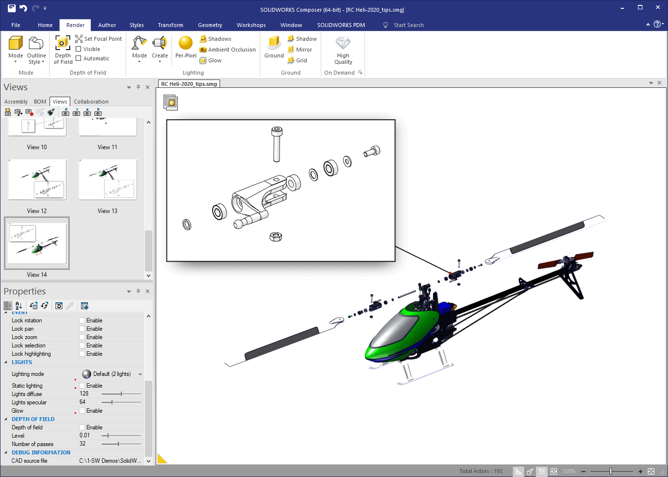 , SOLIDWORKS Composer Detail views, round 2