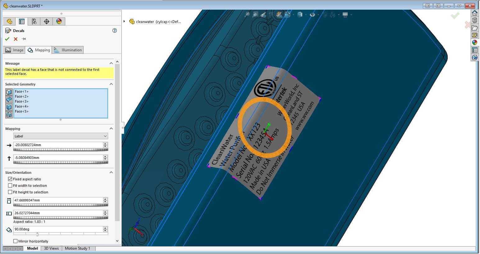 , SOLIDWORKS Decals from Scratch