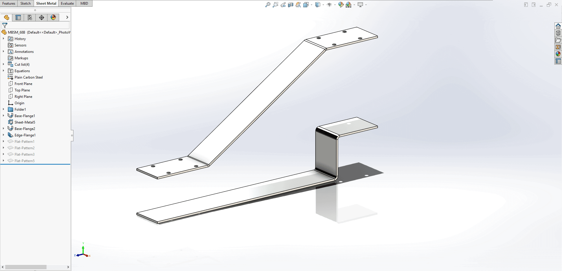 , SOLIDWORKS: Using Multiple Bodies in Sheet Metal Part Design