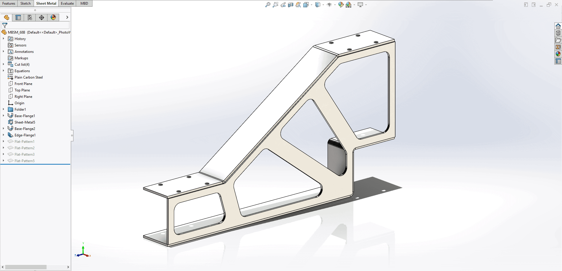 , SOLIDWORKS: Using Multiple Bodies in Sheet Metal Part Design