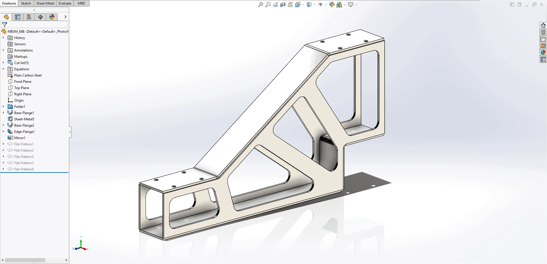 , SOLIDWORKS: Using Multiple Bodies in Sheet Metal Part Design