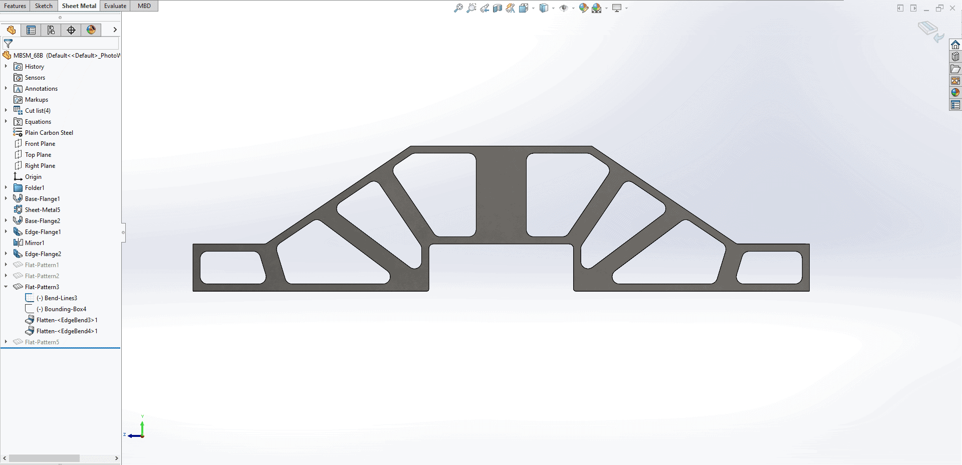 , SOLIDWORKS: Using Multiple Bodies in Sheet Metal Part Design