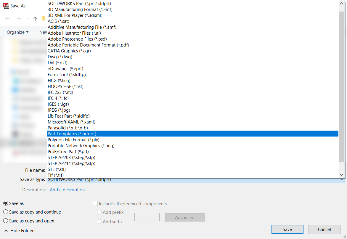 , Save Time Creating Common Starting Features with Templates in SOLIDWORKS