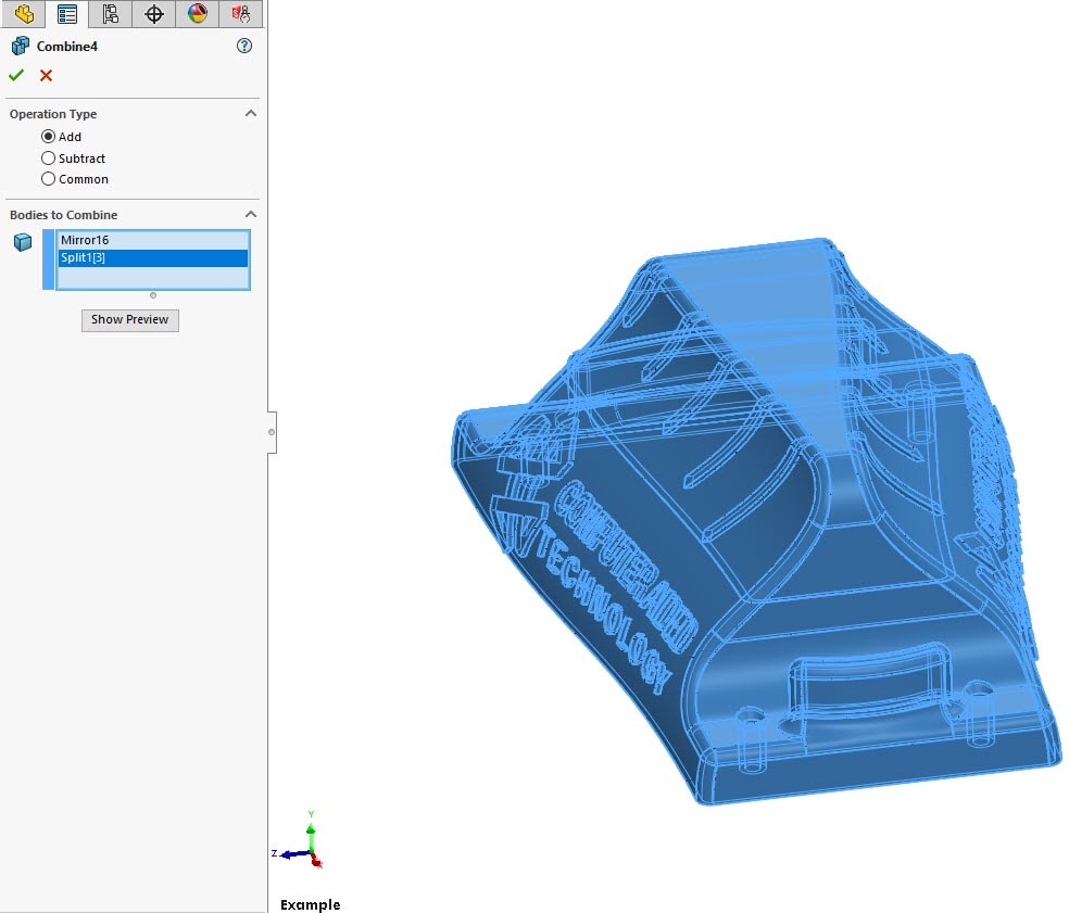 , Split and Combine Magic in SOLIDWORKS