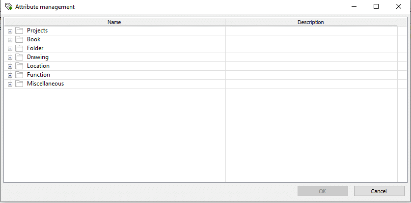 , Project Configuration Attribute Tab in SOLIDWORKS Electrical