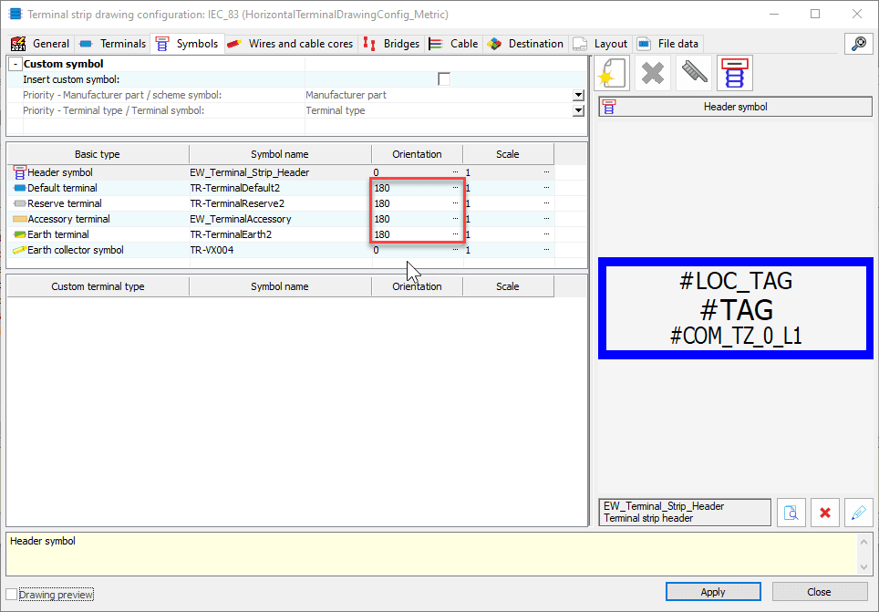 , SOLIDWORKS Electrical: How to Flip the Horizontal Terminal Strip Drawing