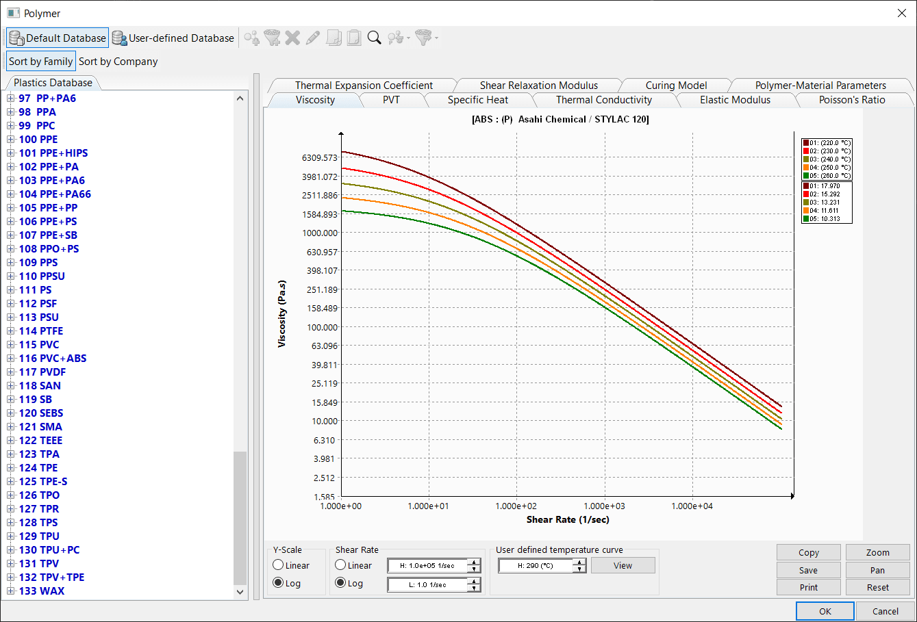 , Importing a custom material into SOLIDWORKS Plastics