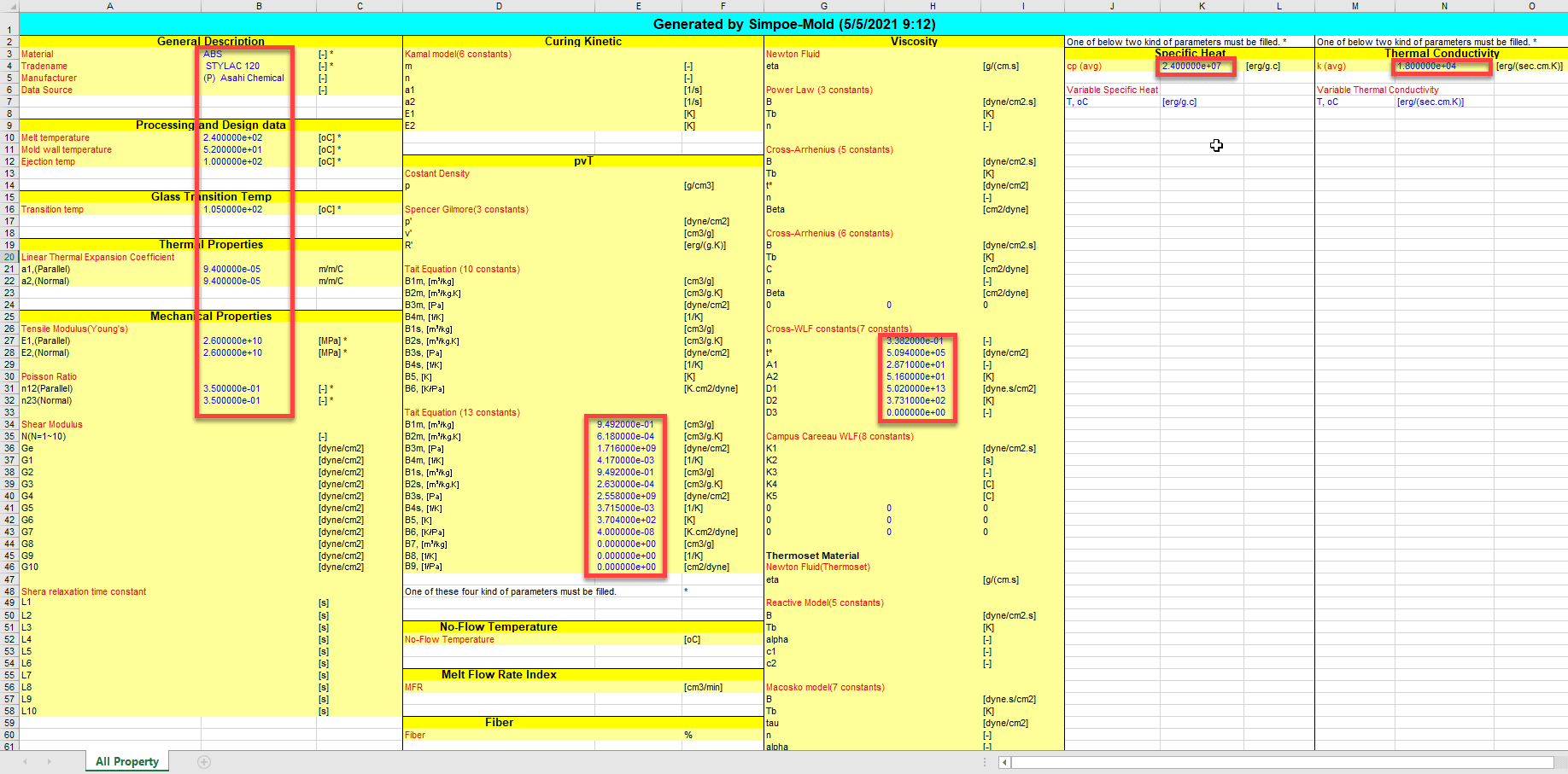 , Importing a custom material into SOLIDWORKS Plastics