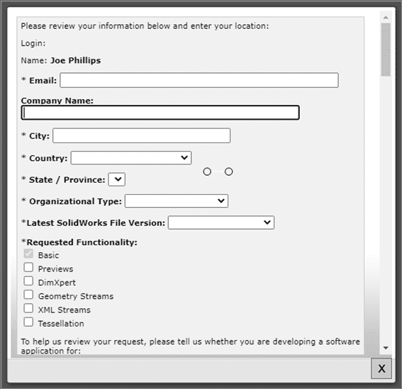 , How to Request a License for the SOLIDWORKS Document Manager API