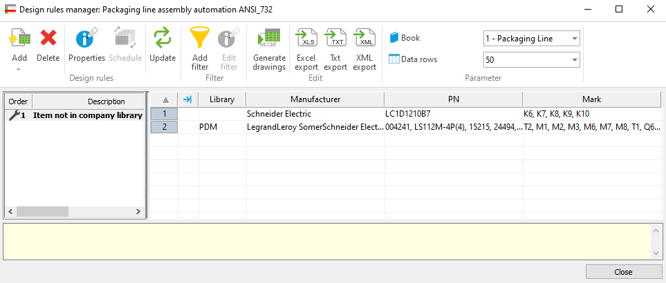 , SOLIDWORKS Electrical Custom Library Design Rule Check