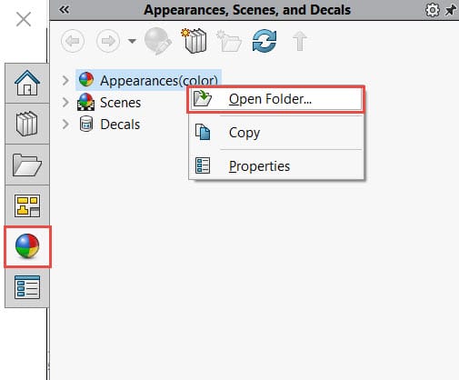 , Create Custom Appearances in SOLIDWORKS
