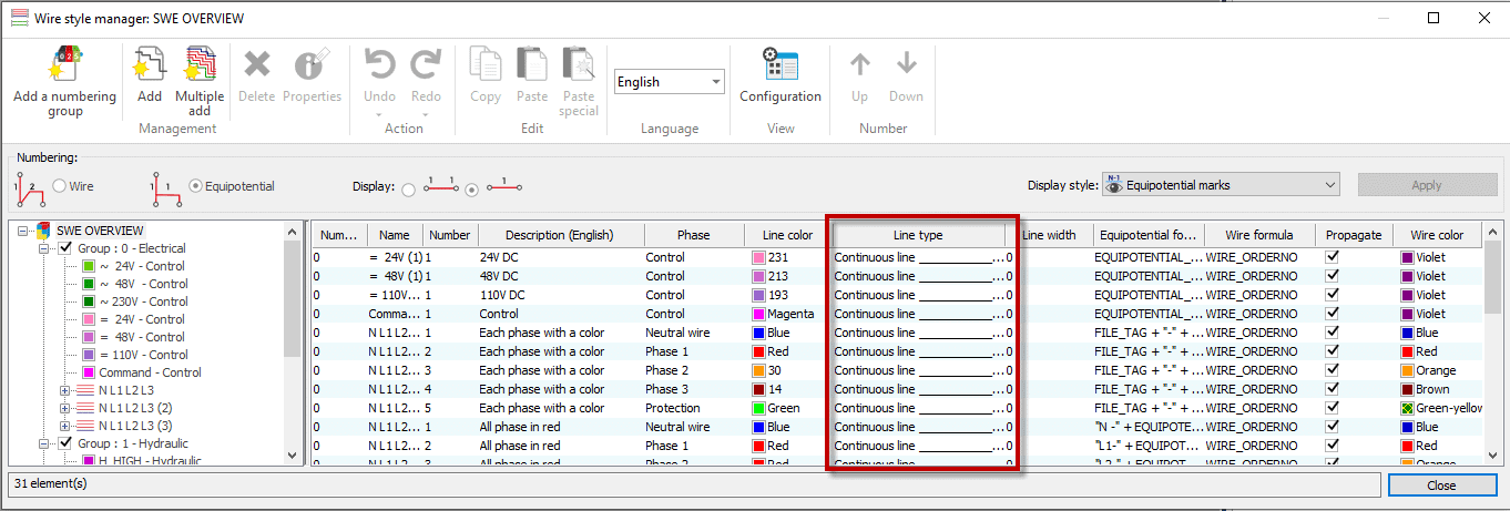 , SOLIDWORKS Electrical 2D Custom Line Types