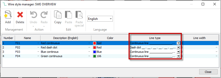 , SOLIDWORKS Electrical 2D Custom Line Types