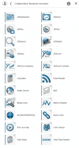 Here is the list of apps found in our first foundational role, Collaborative Business Innovator.