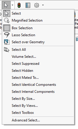 , SOLIDWORKS – Selection Tools…Where are they?