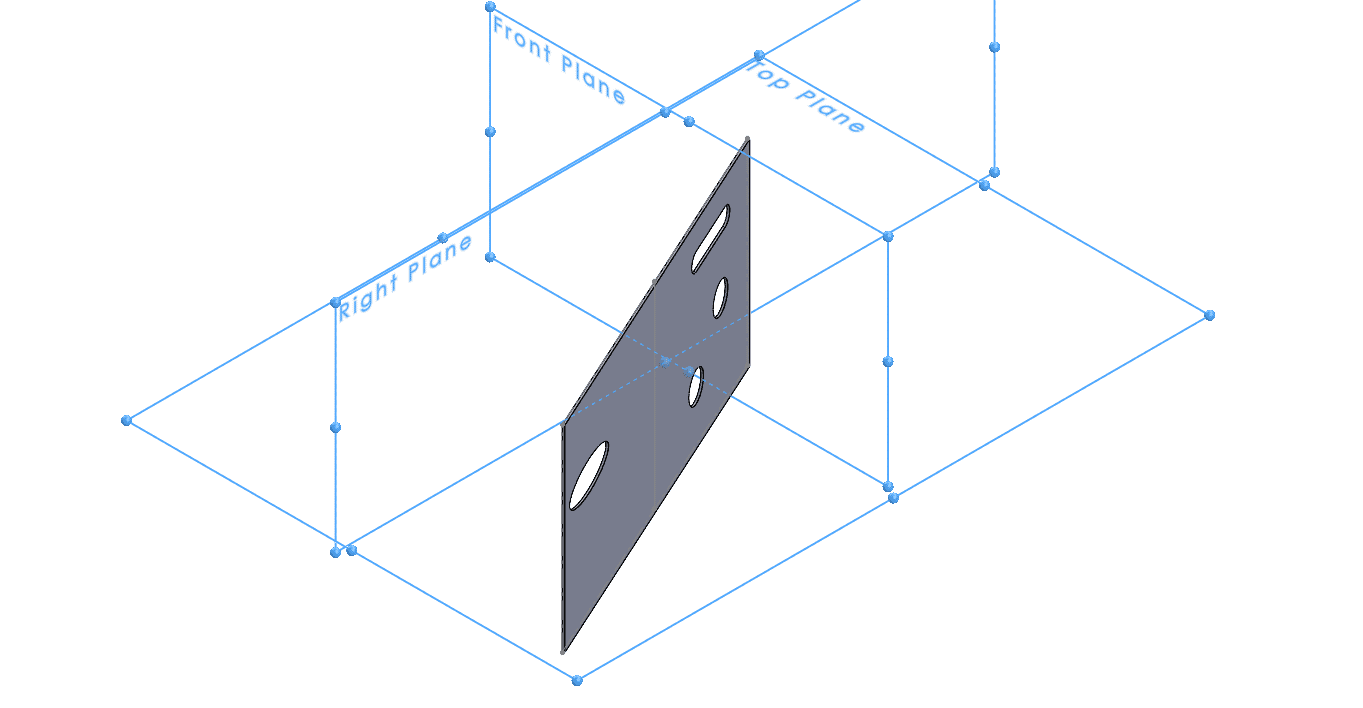 Picture depicting no standard planes are parallel with the flat pattern face.