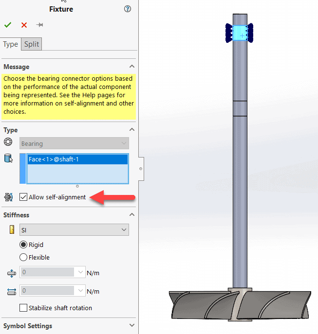 , Calculating critical shaft speeds in SOLIDWORKS Simulation